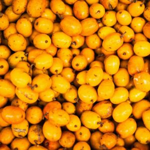 Close-up of a vibrant pile of fresh loquat fruits, emphasizing their bright orange color.
